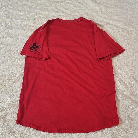 Mens Large CR-24 Bordo Cromato Embossed SAVAGE Crest T-Shirt - Picture 5 of 7